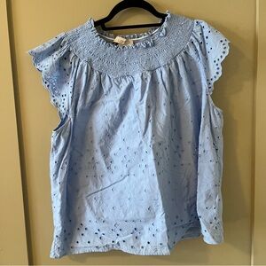 Loft baby blue blouse